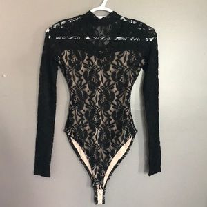 Love, Fire black lace body suit